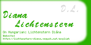 diana lichtenstern business card